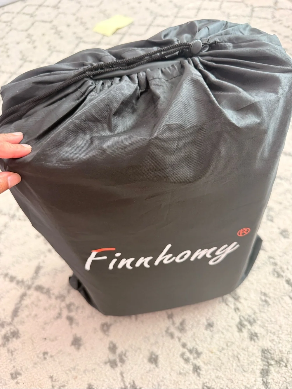 Heavy-Duty Waterproof Roof Cargo Carrier Bag — Black with Orange Accents